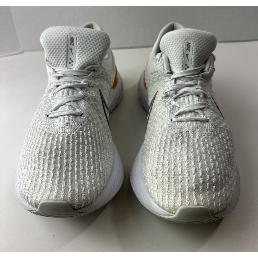 Nike React Infinity Run Flyknit 3 Shoes White Grey Kumquat Mens 11.5 DH5392-100 - Picture 2 of 16